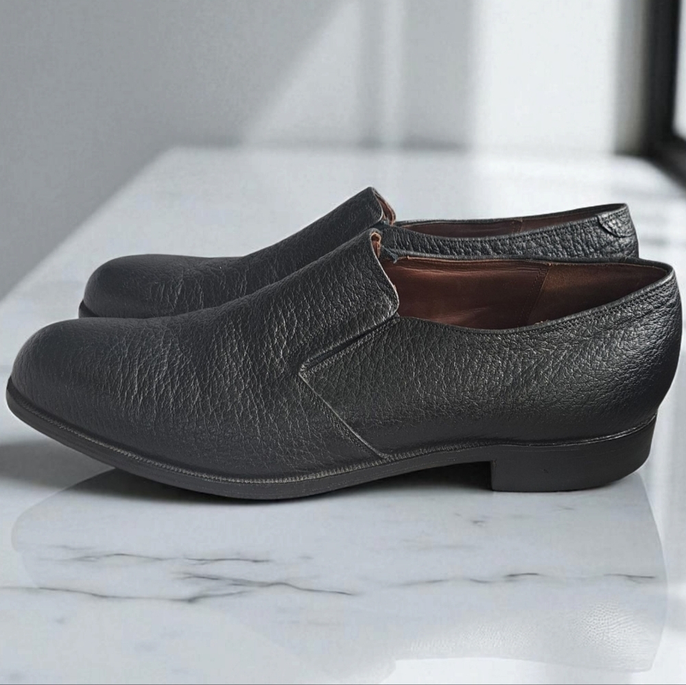 Vintage Dack's Classic Black Leather Men's Loafers Bespoke Quality Shoes